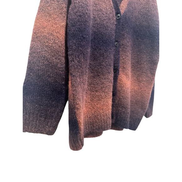 Rag & Bone Holly Wool Blend Cardigan Ombre Sweater Size Medium - Picture 6 of 12